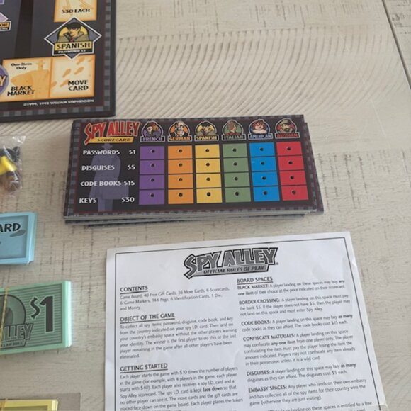 Vintage 1999 Spy Alley The Game of Suspense and Intrigue - Picture 5 of 13